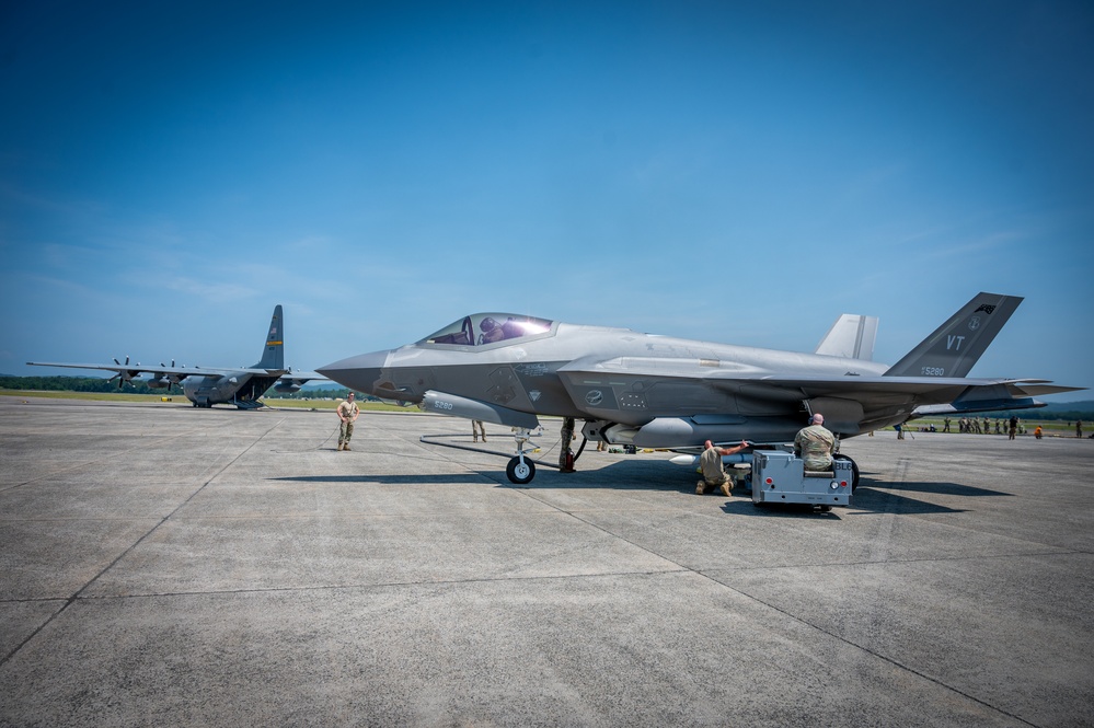 103d Provides Rapid Fighter Jet Refueling &amp; Rearming in Record Time with C-130H