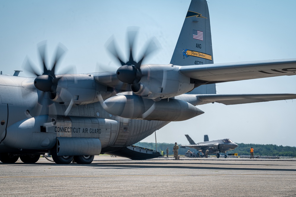 103d Provides Rapid Fighter Jet Refueling &amp; Rearming in Record Time with C-130H