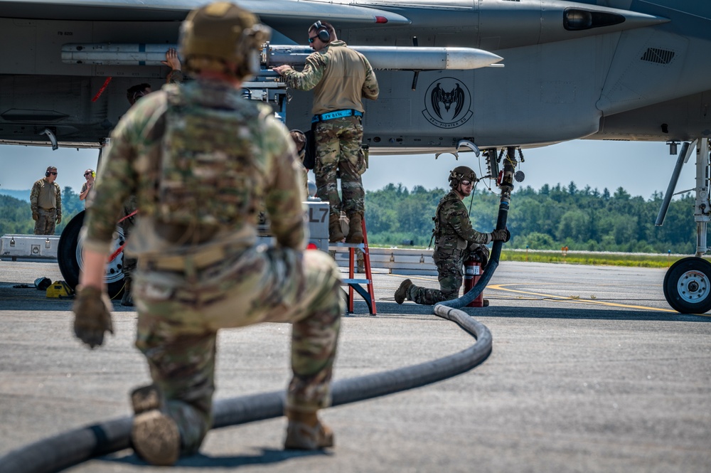 103d Provides Rapid Fighter Jet Refueling &amp; Rearming in Record Time with C-130H