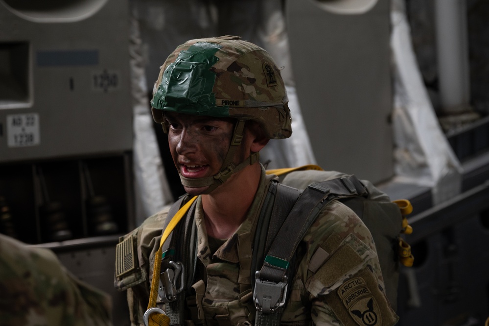 C-17 transports Allied force for static line jumps