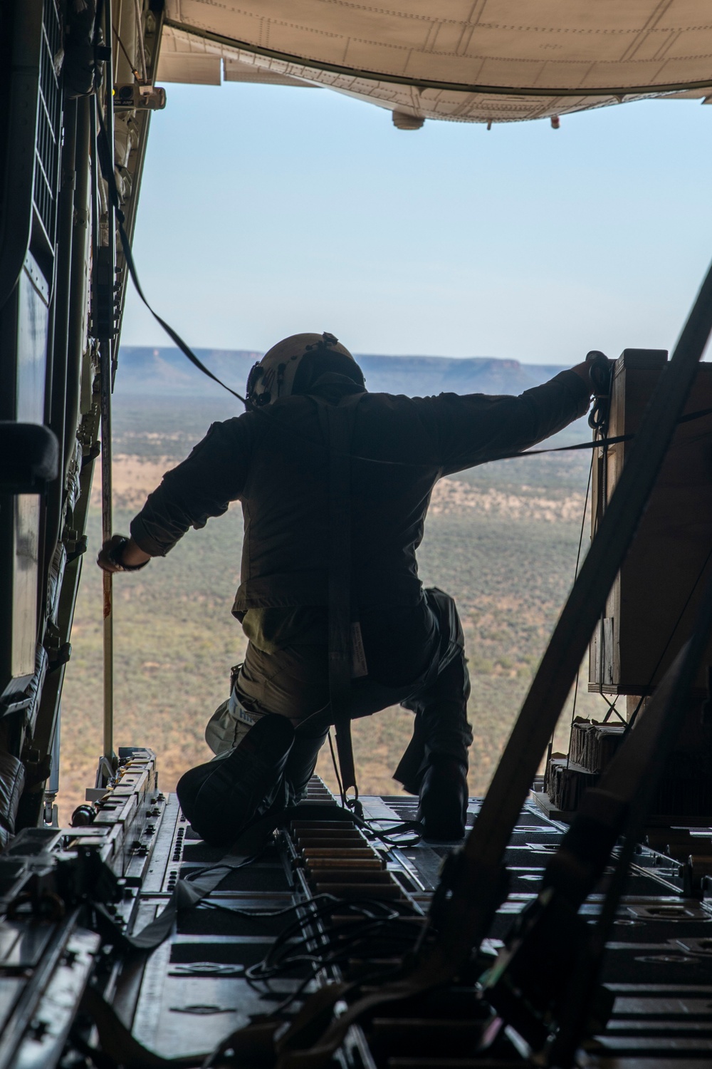 U.S. Marines conduct air drops, low-level flights