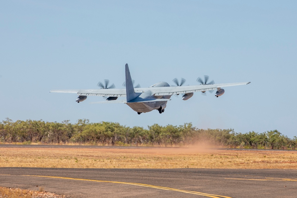 U.S. Marines conduct air drops, low-level flights