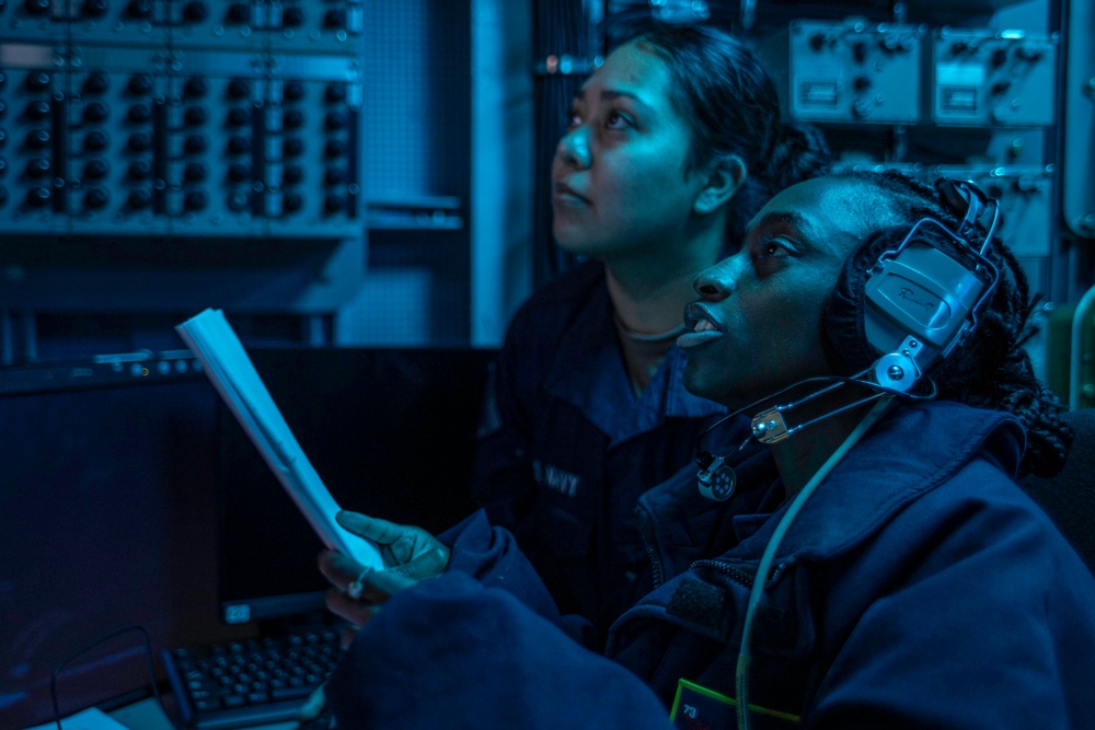 George Washington Sailors Stand Watch in Combat Directions Center