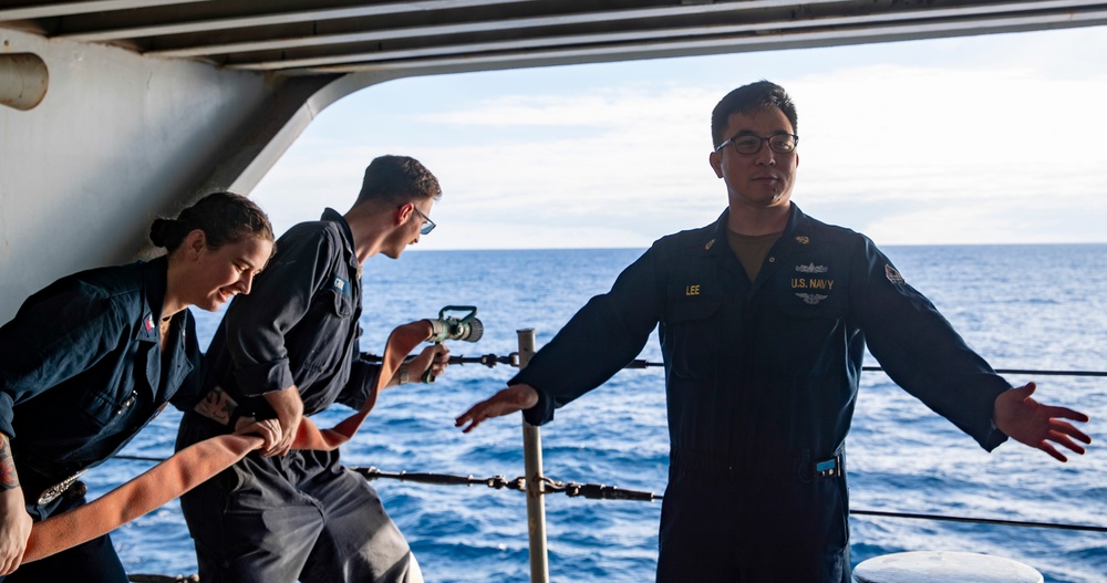 George Washington Sailors Participate in Firefighting Training