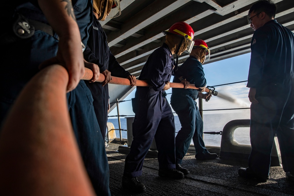 George Washington Sailors Participate in Firefighting Training