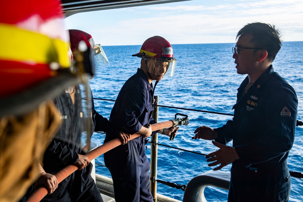 George Washington Sailors Participate in Firefighting Training