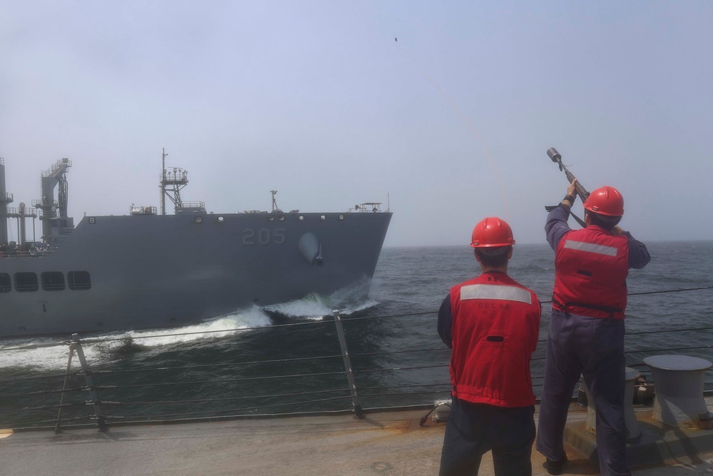 USS FORREST SHERMAN (DDG 98) CONDUCTS RAS