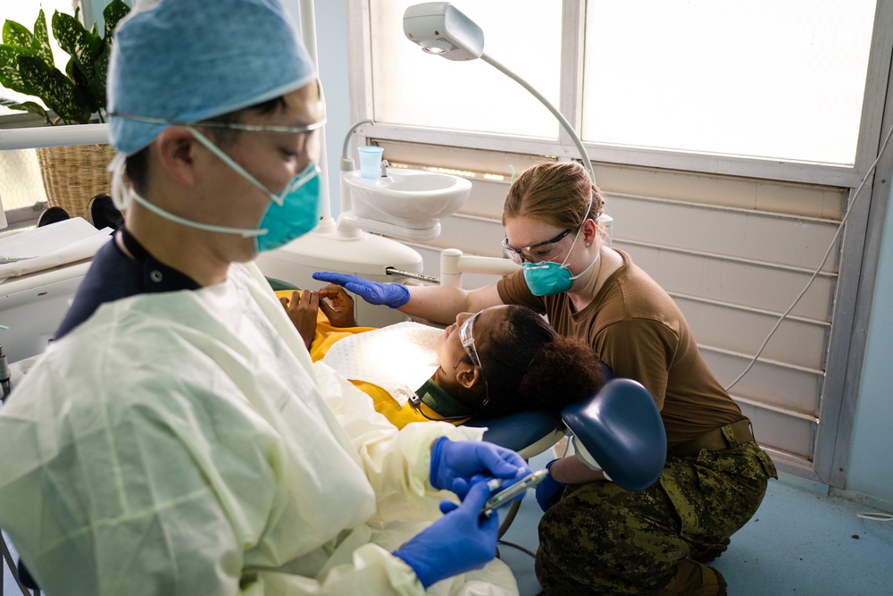 Medical First Responders from Partner Nations Participating in Pacific Partnership 2025 Conduct First Aid Training in Lae, Papua New Guinea, July 2025