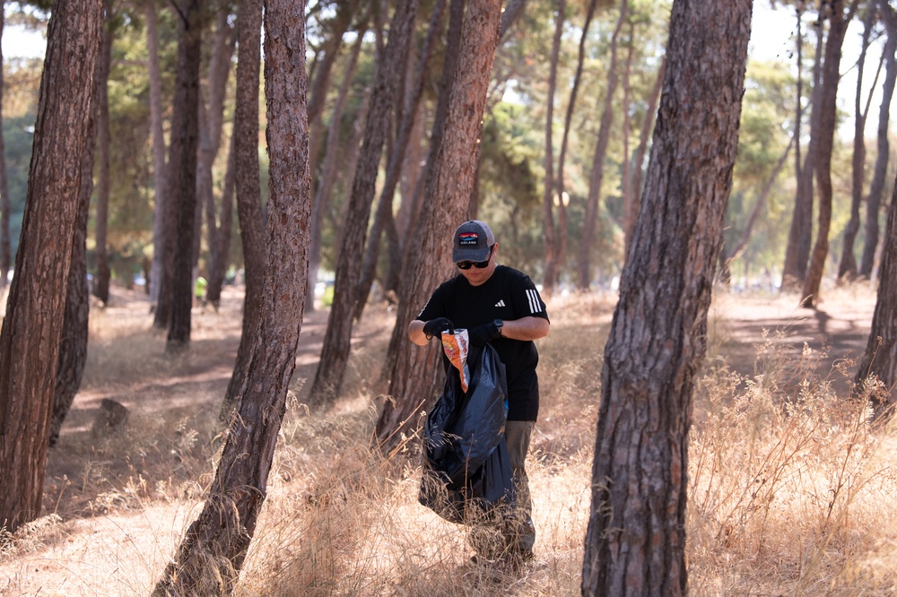 NSA Souda Bay Volunteers Clean Agioi Apostoloi Park