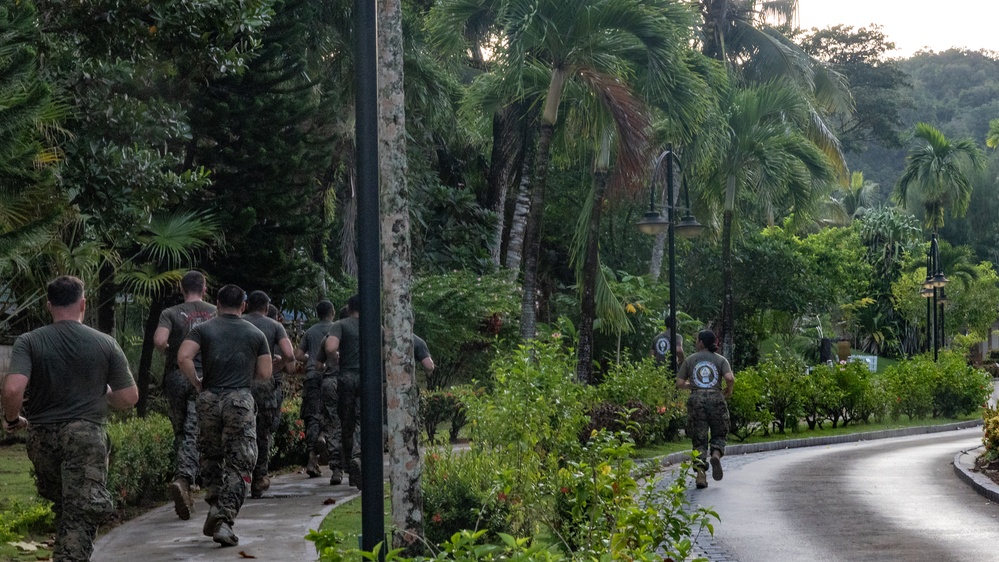 Training on Island Time: Koa Moana Marines Conduct Physical Training in Palau