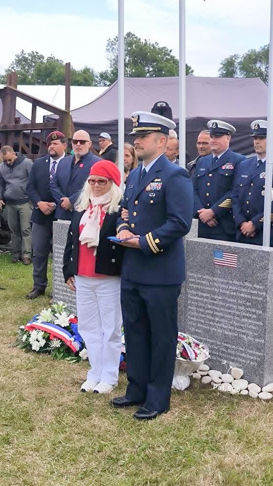 Coast Guard WWII veteran posthumously honored alongside Rescue Flotilla One with new monument at Omaha Beach