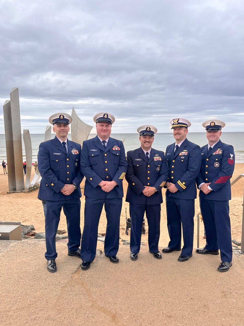 Coast Guard WWII veteran posthumously honored alongside Rescue Flotilla One with new monument at Omaha Beach