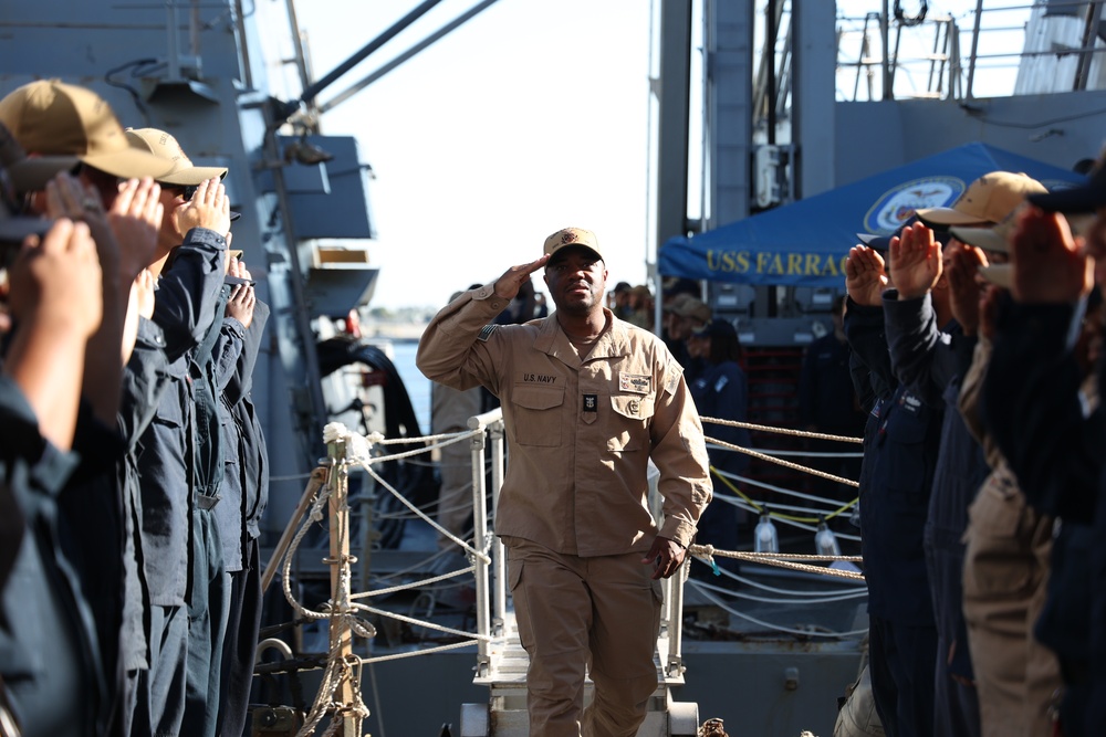 Command Master Chief Ervin Kelly Departs USS FARRAGUT
