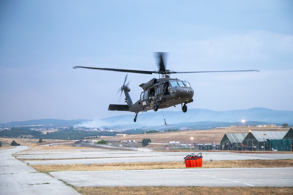 KFOR RC-E Aviation Soldiers Respond to a Wildfire