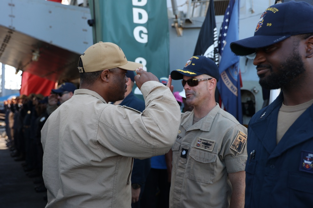 Command Master Chief Ervin Kelly Departs USS FARRAGUT