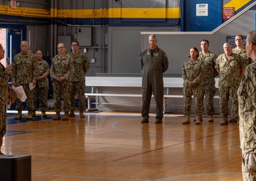 Rear Adm. Walz Speaks to RSOI Sailors