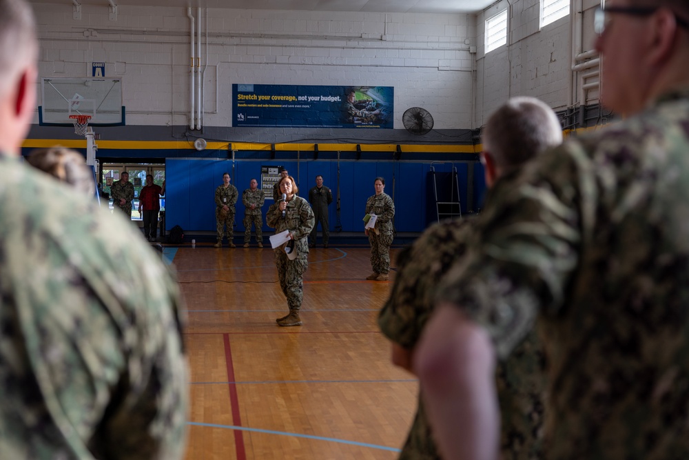 Rear Adm. Walz Speaks to RSOI Sailors