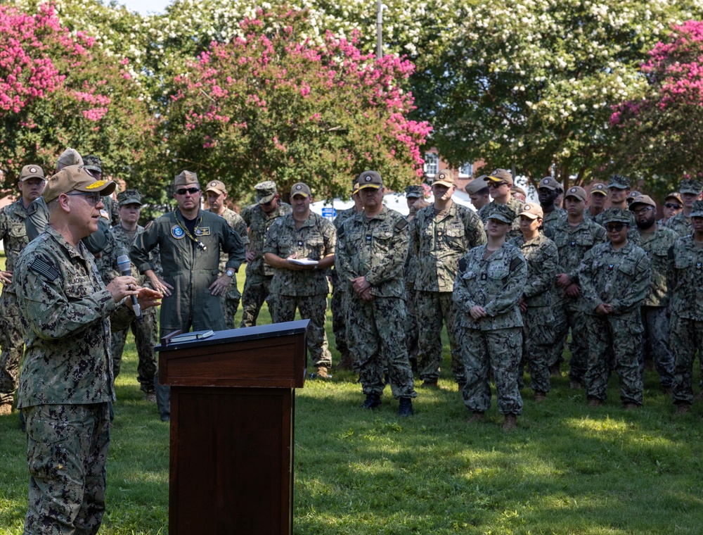 Rear Adm. Blackmon Speaks to RSOI Sailors