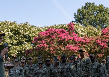Vice Adm. Gumbleton Speaks to RSOI Sailors