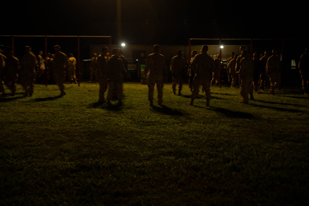 Candidates at Officer Candidate School Participate in The Forge Night Events