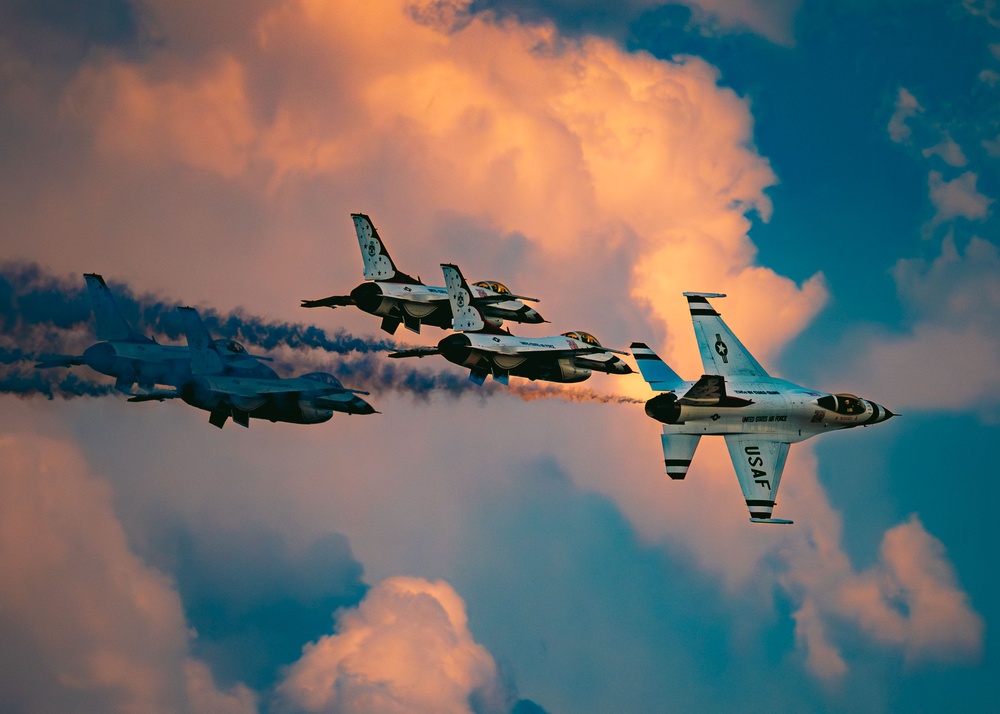 Thunderbirds Rehearse Over F.E. Warren