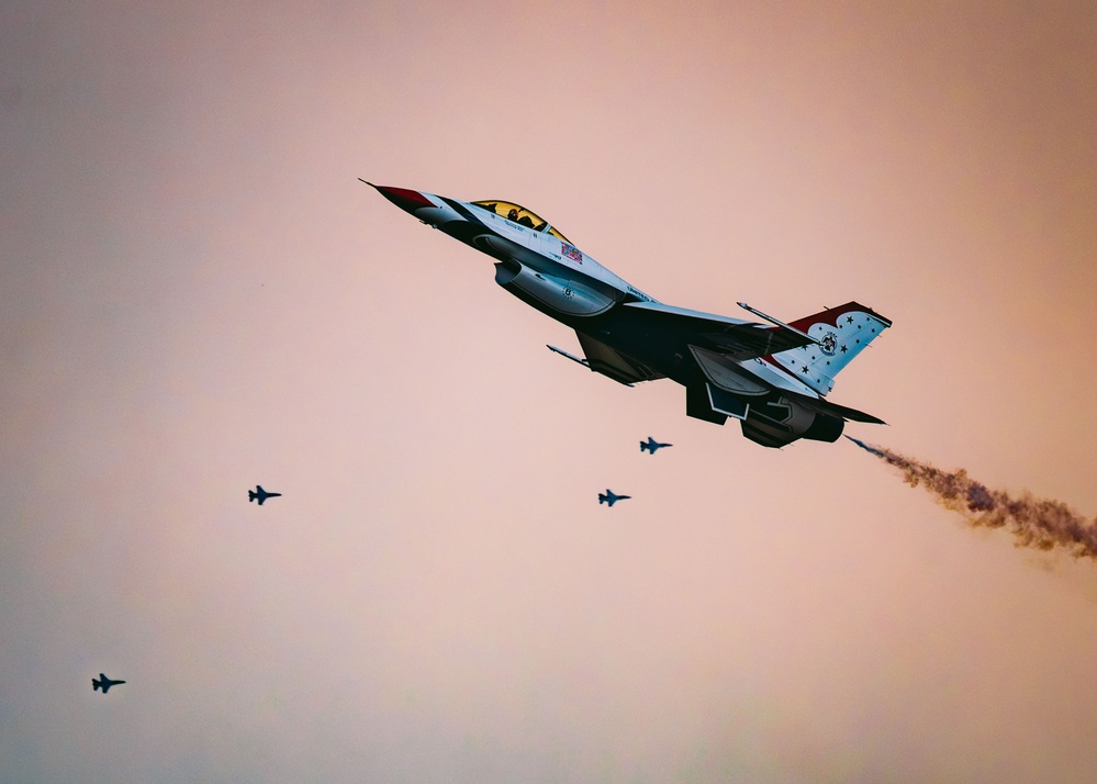 Thunderbirds Rehearse Over F.E. Warren