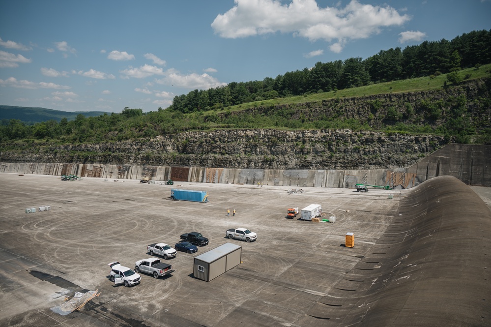 Baltimore District leadership visits Cowanesque Lake project, ongoing spillway repairs
