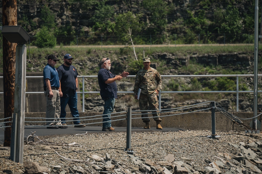 Baltimore District leadership visits Cowanesque Lake project, ongoing spillway repairs
