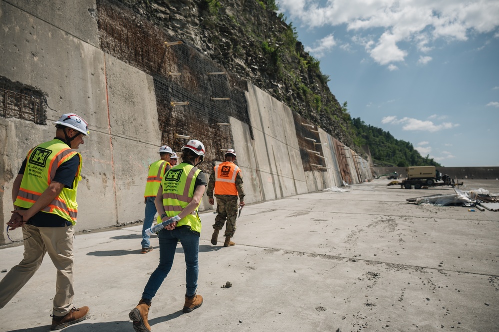 Baltimore District leadership visits Cowanesque Lake project, ongoing spillway repairs