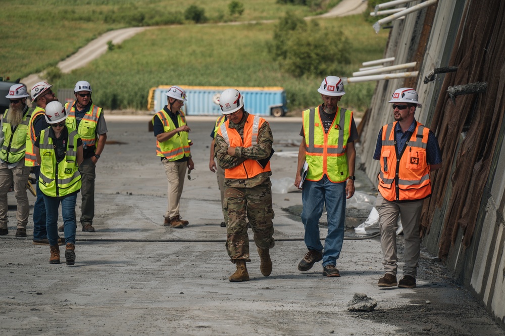 Baltimore District leadership visits Cowanesque Lake project, ongoing spillway repairs