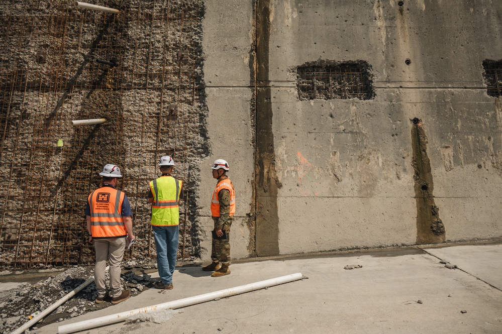 Baltimore District leadership visits Cowanesque Lake project, ongoing spillway repairs
