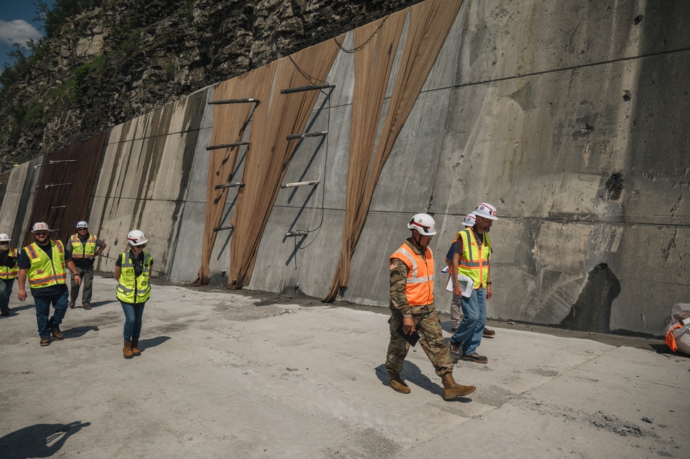 Baltimore District leadership visits Cowanesque Lake project, ongoing spillway repairs