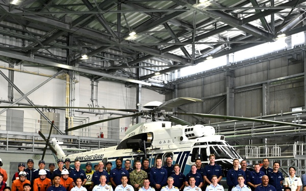 The Legend-Class U.S. Coast Guard Cutter Stratton (WMSL 752) crew tour Japan Coast Guard base during trilateral professional exchange