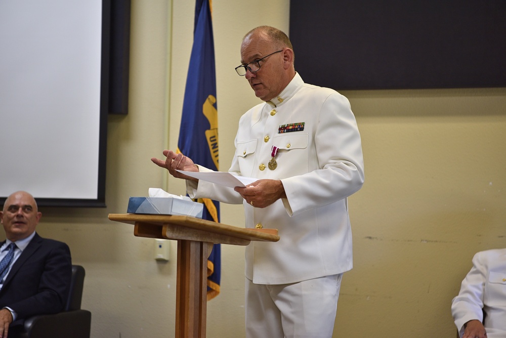 Navy Band Southwest Senior Chief Justin Belka's retirement ceremony.