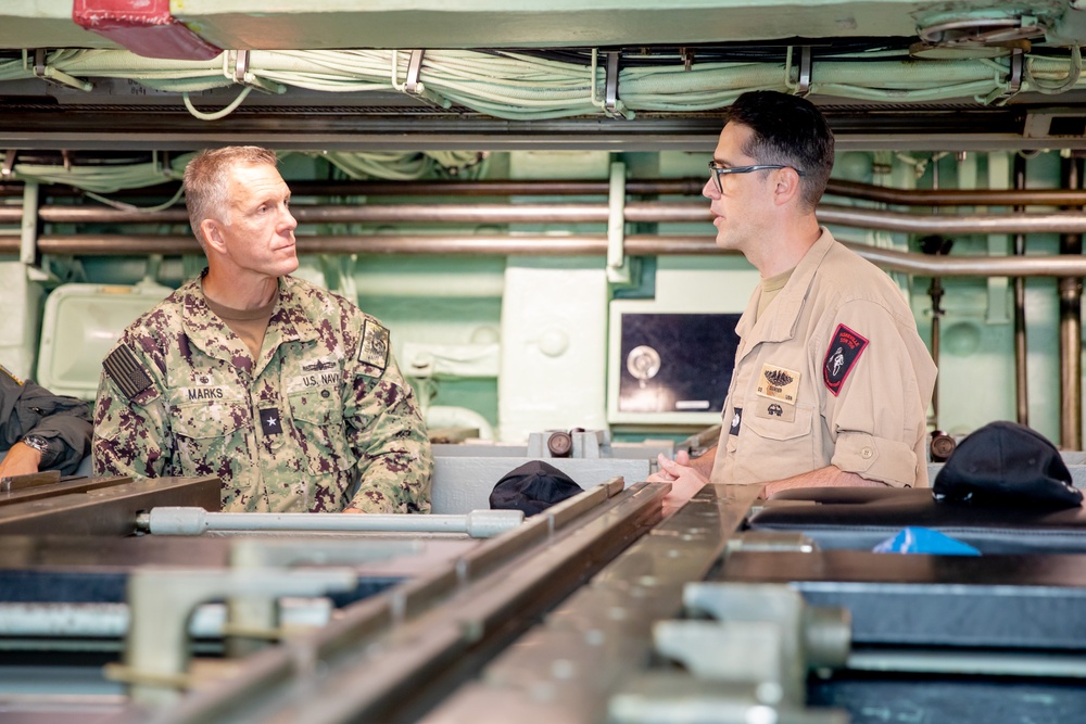 Rear Adm. Wilson Marks visits USS Asheville (SSN 758)