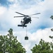 Devil Avalanche Sling load, Above the trees