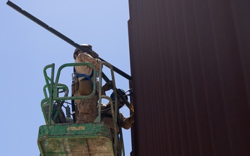 : Task Force Forge Marines commence barrier reinforcement operations on the Southern Border Barrier