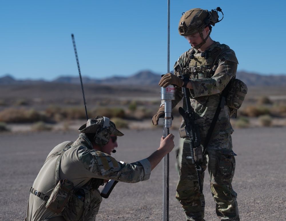 U.S. Air Force Air Commandos conduct airfield survey