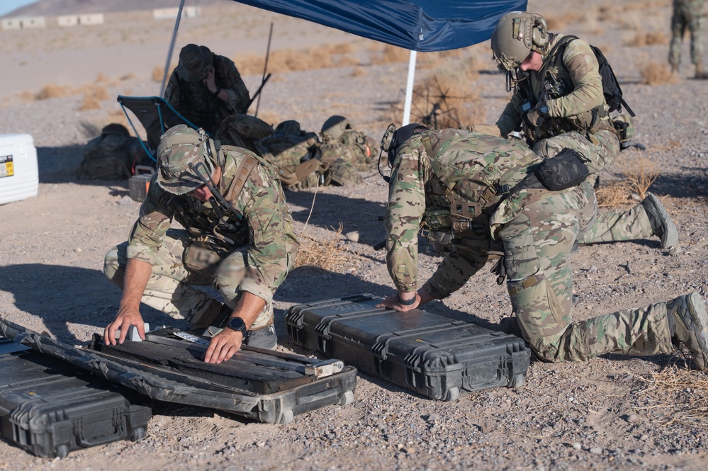 U.S. Air Force Air Commandos conduct airfield survey