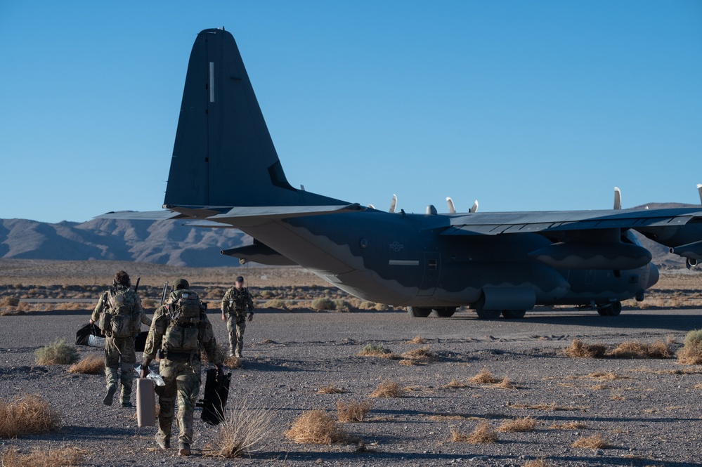 U.S. Air Force Air Commandos conduct airfield survey