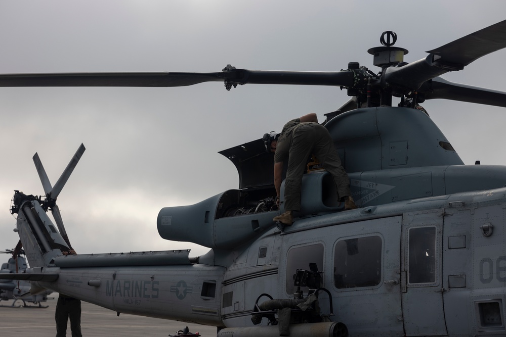 HMLA-167 conducts surge operations