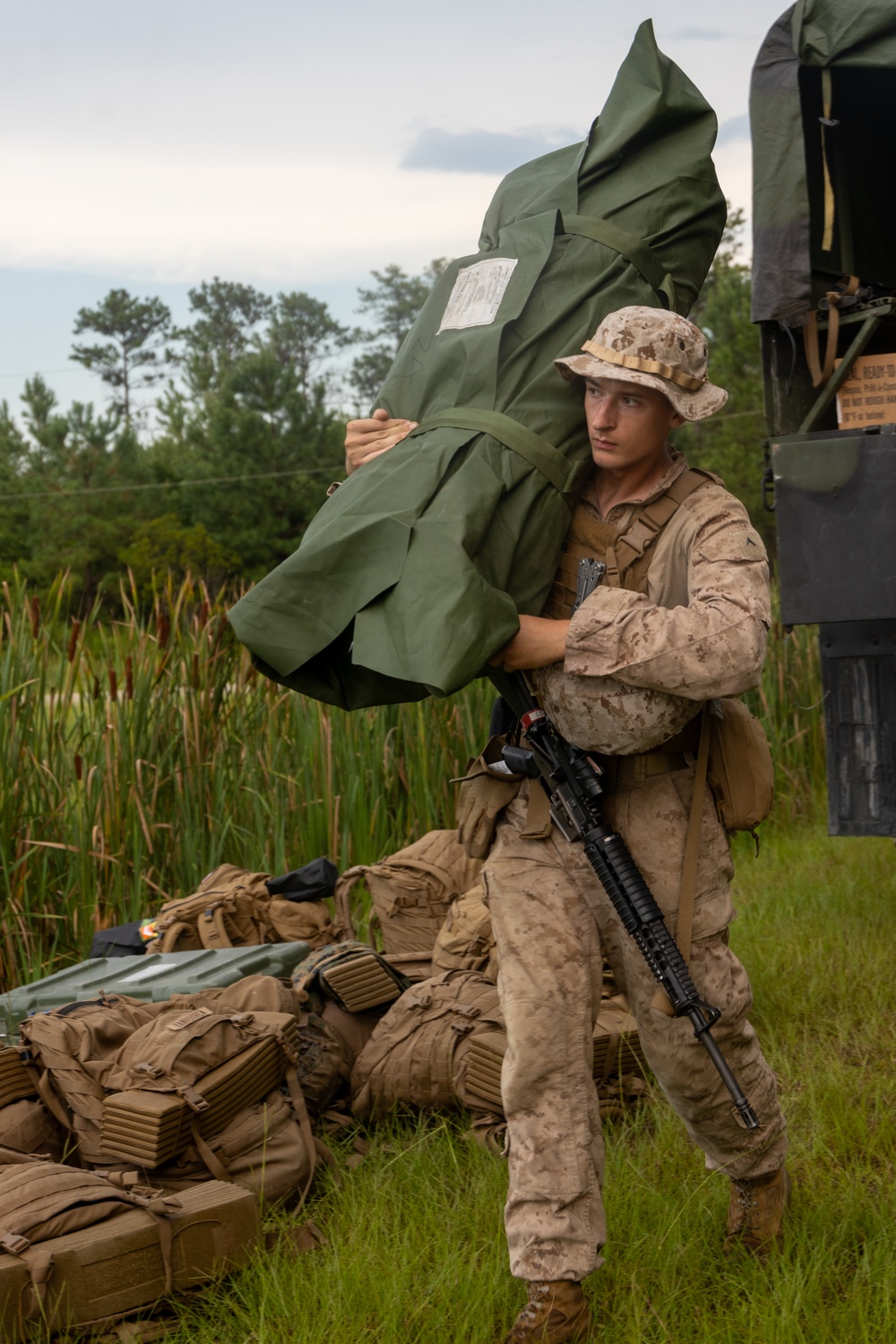2nd Distribution Support Battalion Conducts Live-Fire Vehicle Machine Gun Range