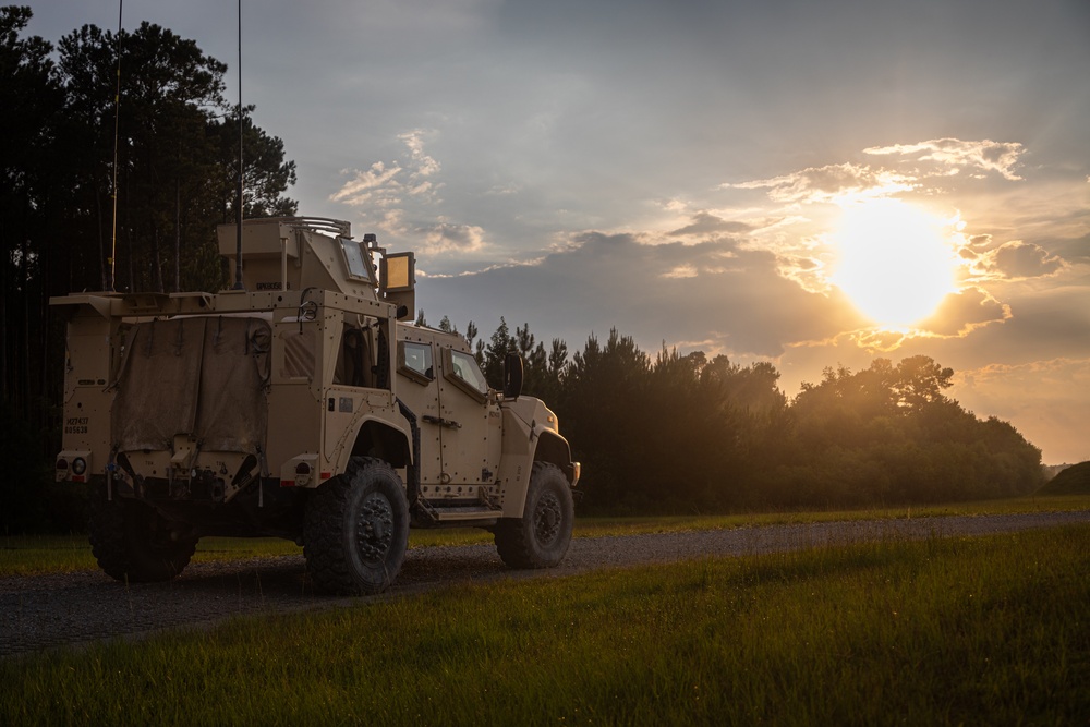 2nd Distribution Support Battalion Conducts Live-Fire Vehicle Machine Gun Range