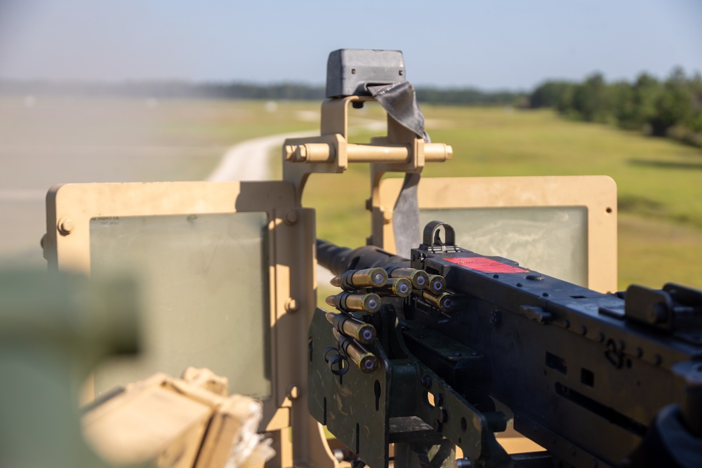 2nd Distribution Support Battalion Conducts Live-Fire Vehicle Machine Gun Range