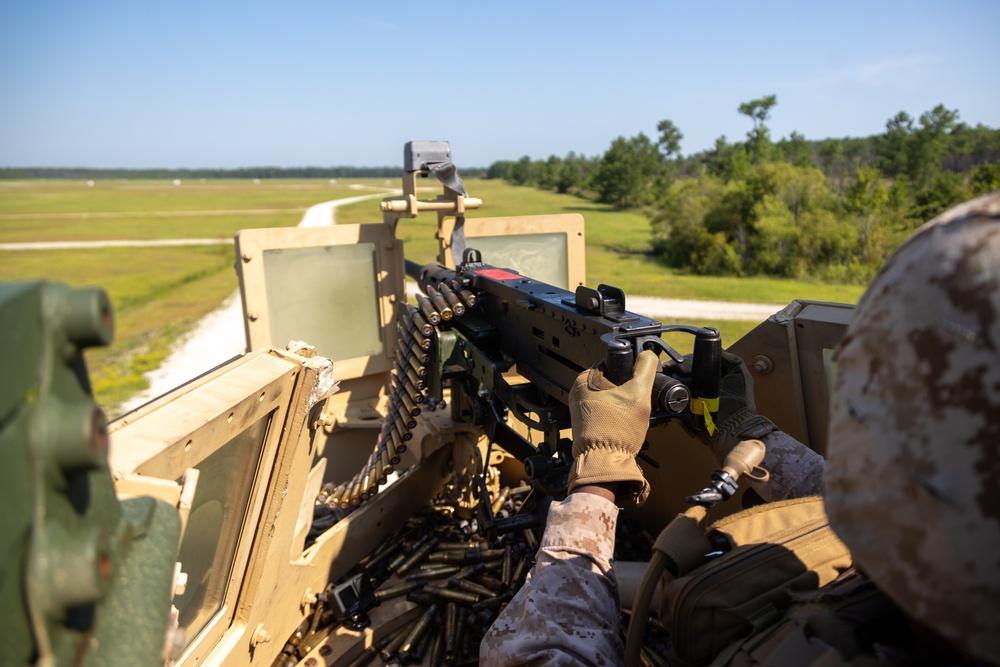 2nd Distribution Support Battalion Conducts Live-Fire Vehicle Machine Gun Range