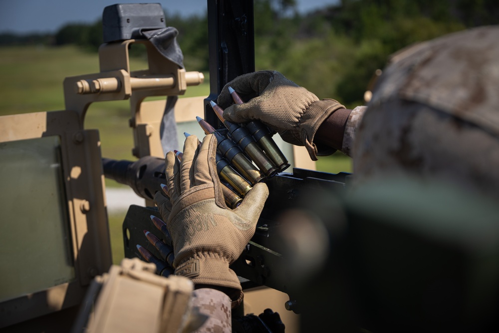 2nd Distribution Support Battalion Conducts Live-Fire Vehicle Machine Gun Range