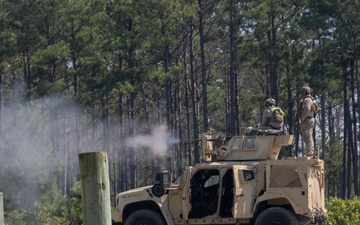 2nd Distribution Support Battalion Conducts Live-Fire Vehicle Machine Gun Range