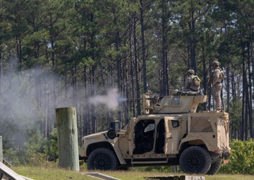2nd Distribution Support Battalion Conducts Live-Fire Vehicle Machine Gun Range