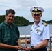 First US Coast Guard national security cutter to moor in the Republic of Palau hosts president of Palau and US ambassador to Palau
