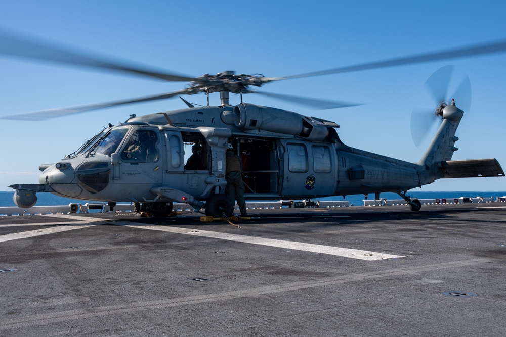 USS America (LHA 6) Conducts Flight Operations during Talisman Sabre